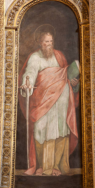 istock Rome - Saint Paul paint from Santa Maria di Loreto 492900183