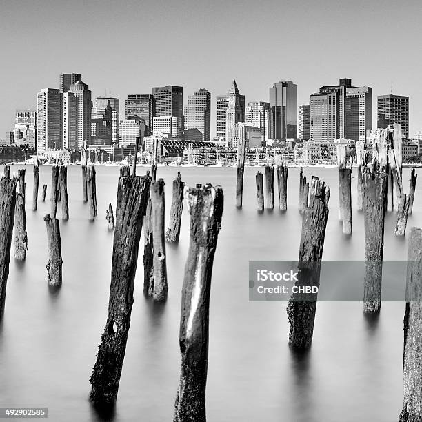 Ciudad De Boston Foto de stock y más banco de imágenes de Aire libre - Aire libre, Blanco y negro, Boston - Massachusetts