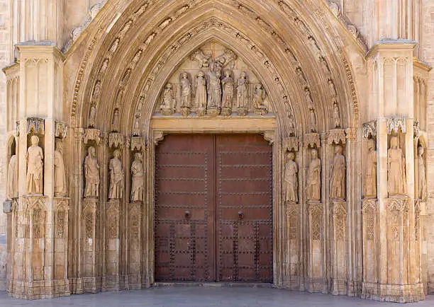 The Palau Door of the Valencia Cathedral, Spain