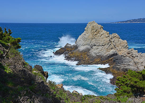 The Pinnacle, Point Lobos State Reserve, California A view of "The Pinnacle" rock formarion at Point Lobos State Reserve, near Carmel, California. point lobos state reserve stock pictures, royalty-free photos & images