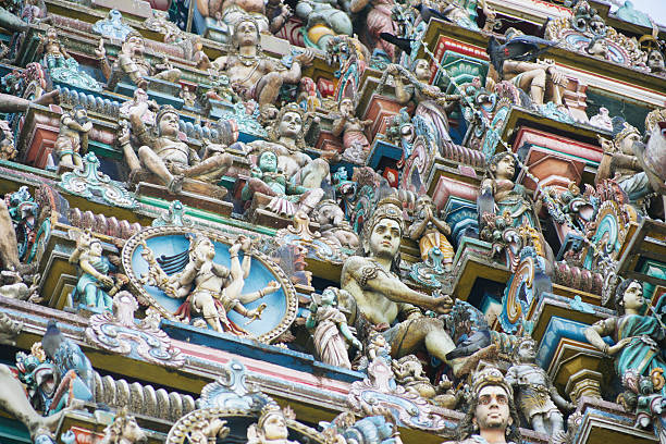 nahaufnahme von kapaleeswarar-tempel in chennia - hinduism outdoors horizontal close up stock-fotos und bilder