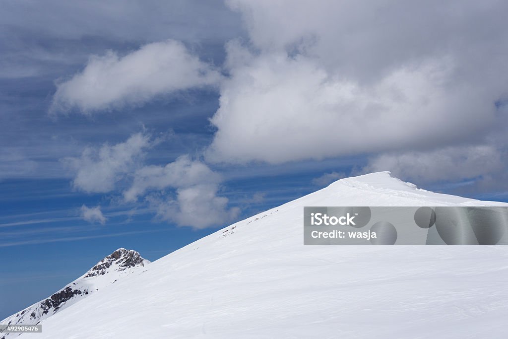 Cloudy mountain landscape of Krasnaya Polyana, Russia Cloudy mountain landscape of Krasnaya Polyana, Sochi, Russia 2015 Stock Photo