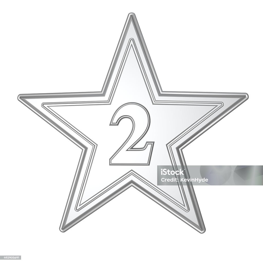 Silver Star segundo lugar, número 2 - Foto de stock de Certificado libre de derechos