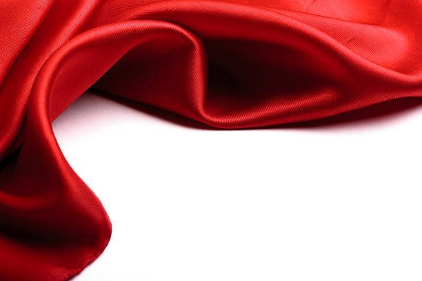 istock Red Satin Border.Isolated on white 492905999