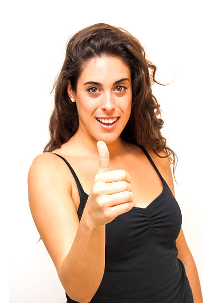 istock Beautiful  Woman  With The Thumb Upwards 492906118