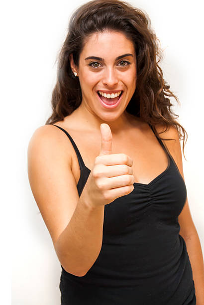 istock Beautiful  Woman  With The Thumb Upwards 492906148