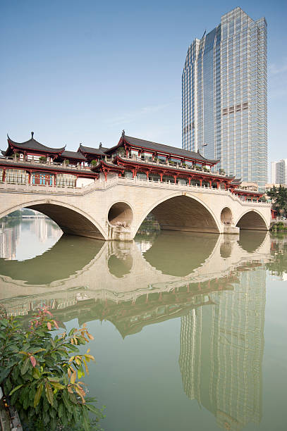 istock China Chengdu bridges landscape, landscape Hejiangting 492906359