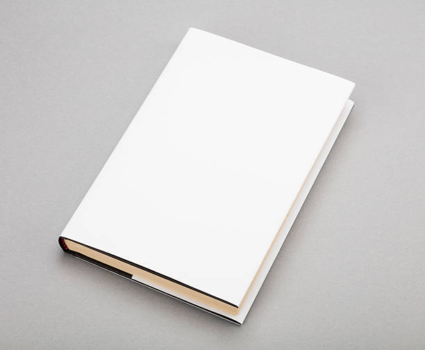 vuoto libro bianco con copertina al 5,5 x 20 cm - hardcover book foto e immagini stock