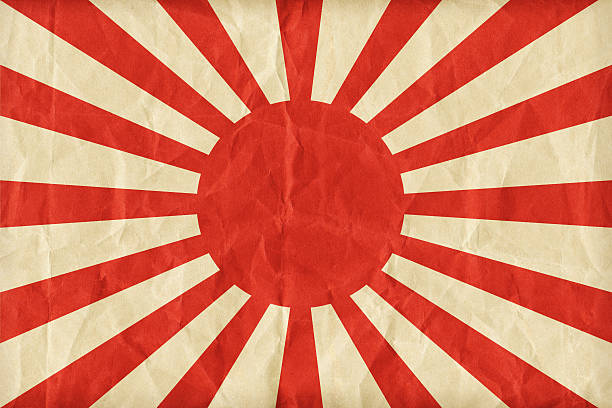 istock Imperial Japanes Army flag pattern on paper texture,retro vintag 492919120