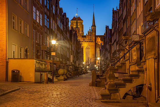 istock Famous street at night 492933112