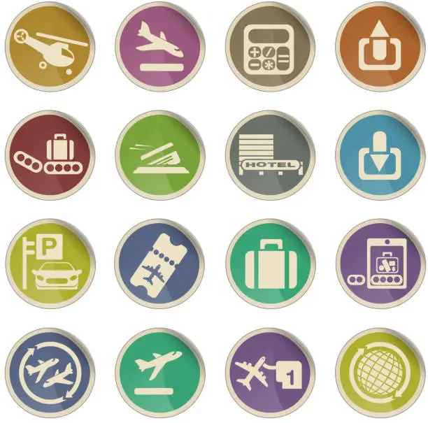 Vector illustration of Airport icons