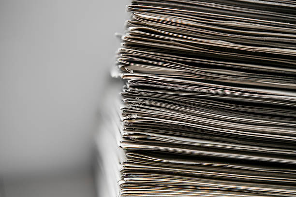 istock Newspapers stacked one on the other 492939366