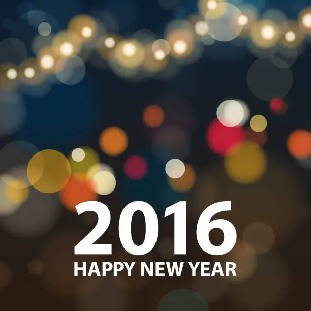 Vector illustration of New Year 2016 sparkling background