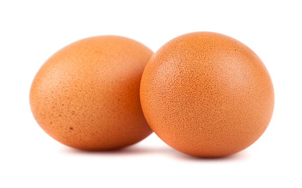 istock Pair of brown chicken eggs 492940534