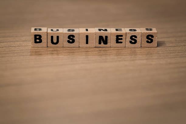 istock Business in wooden cubes 492942498