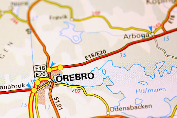orebro area on a map - örebro bildbanksfoton och bilder