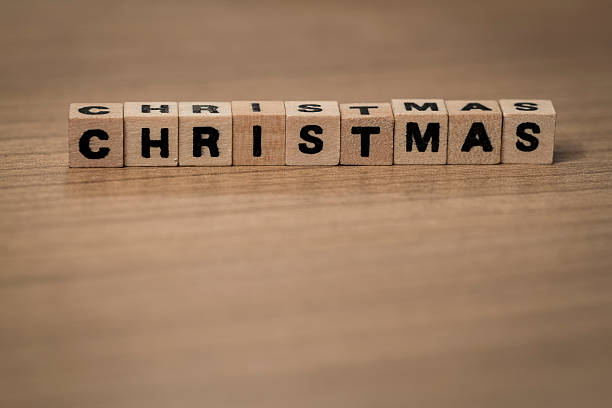 istock Christmas in wooden cubes 492944552