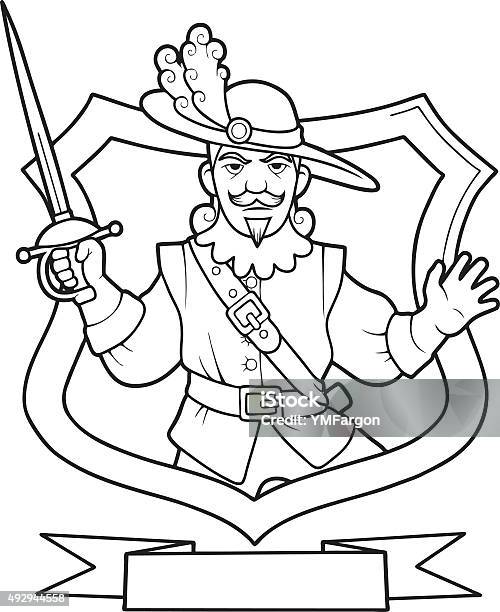 Musketeer Stock Illustration - Download Image Now - Hat, Musketeer, 2015