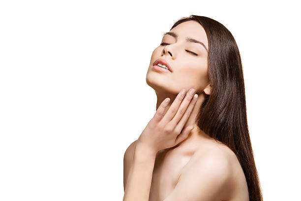 istock Beautiful girl touching face 492944656