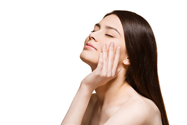 istock Beautiful girl touching face 492944682