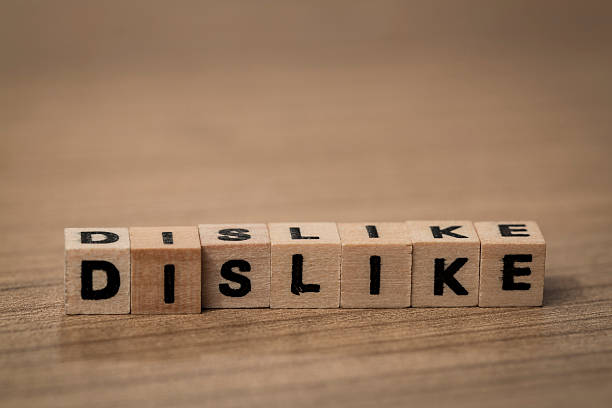 istock Dislike in wooden cubes 492945472