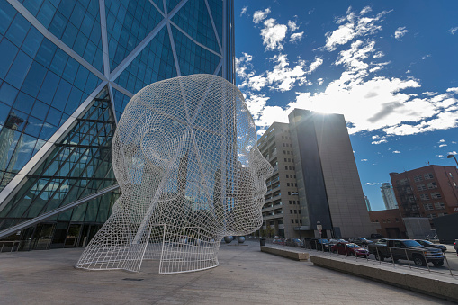 Calgary, Alberta, Canada - September 20, 2015: The 12-meter sculpture entitled 
