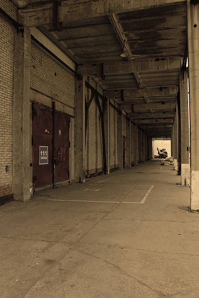 istock Abandoned warehouse in the Russian city 492948344