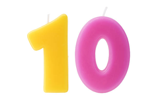 istock Tenth birthday candle isolated 492957346