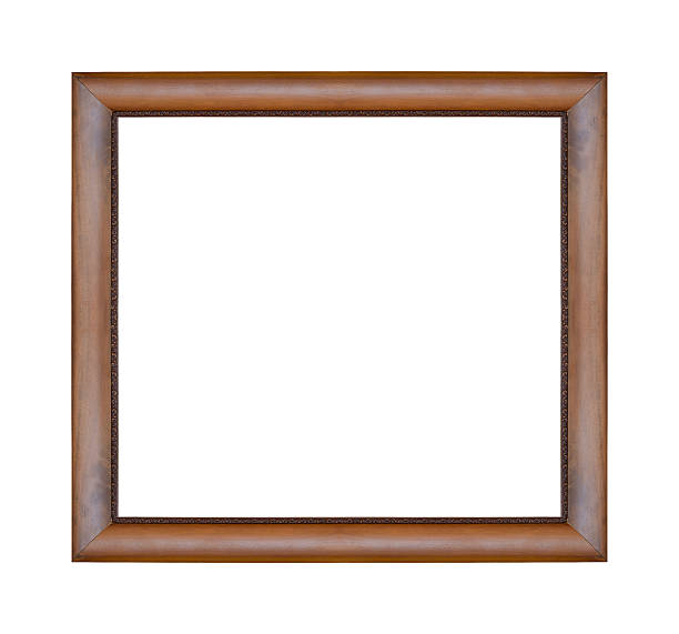 istock Classic wooden frame isolated on white background 492957462