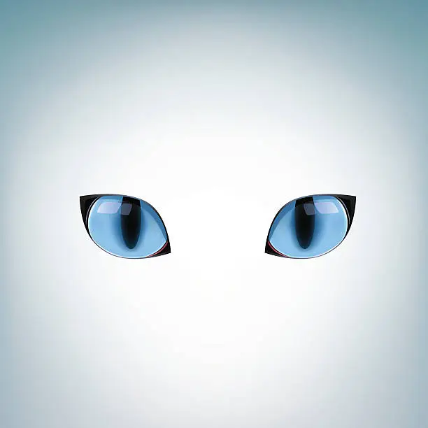 Vector illustration of blue cat eyes