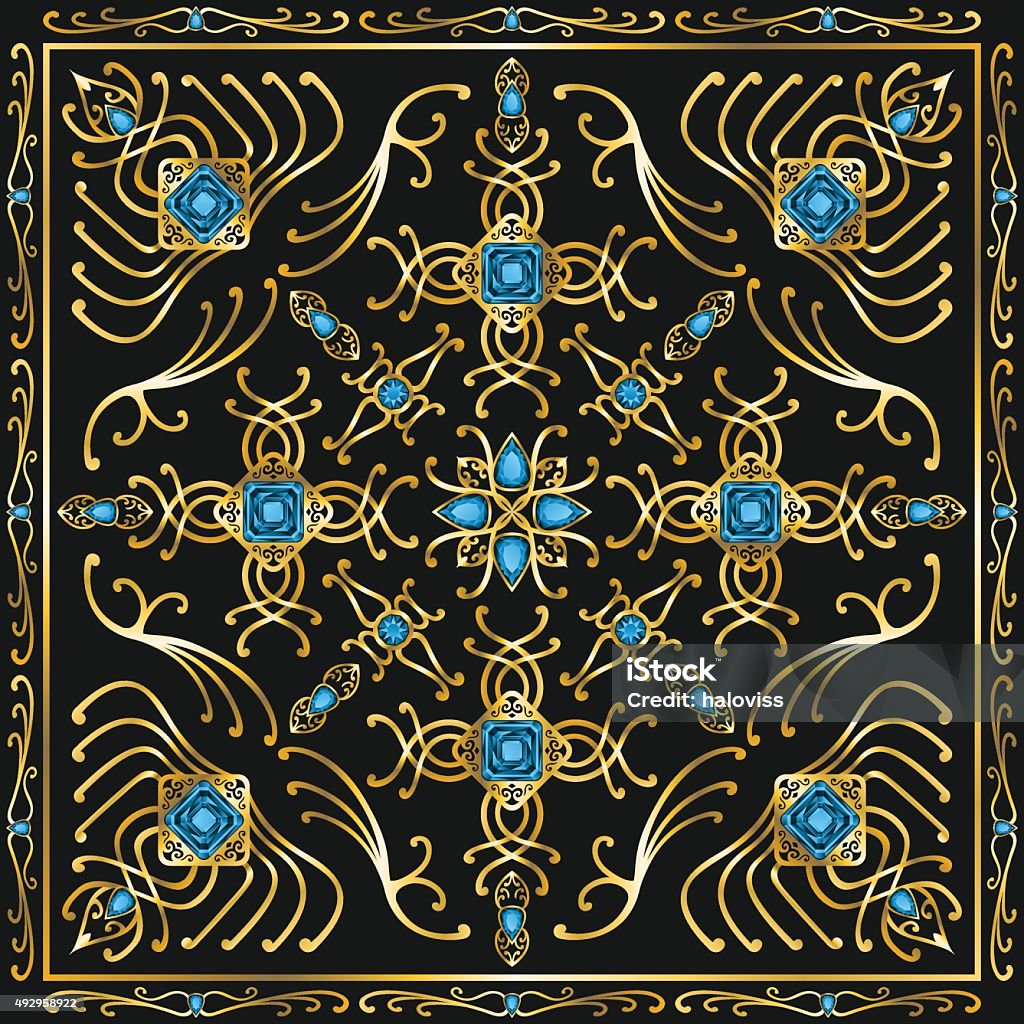Pattern Shafran Scarf Pattern Stock Illustration - Download Image Now - 2015, Abstract ...