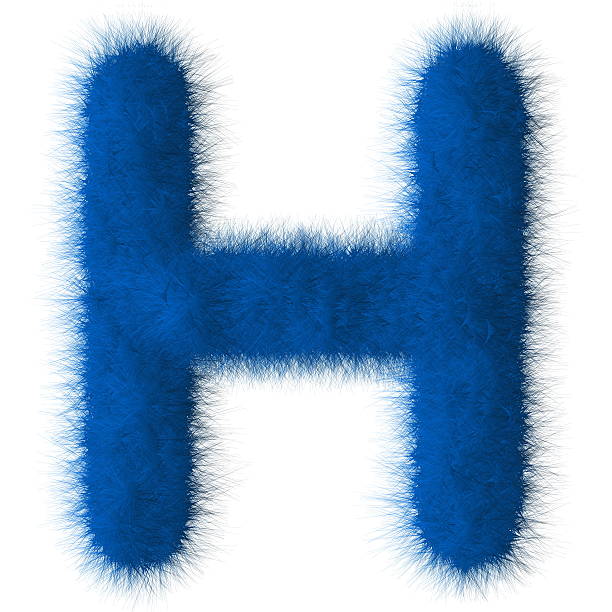 istock Blue shag H letter isolated on white background 492961861