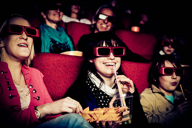black woman girl with 3D glasses