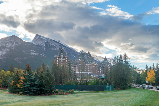 Banff Springs Hotel, Canada. Luxury hotel in the heart of the Rocky Mountains.