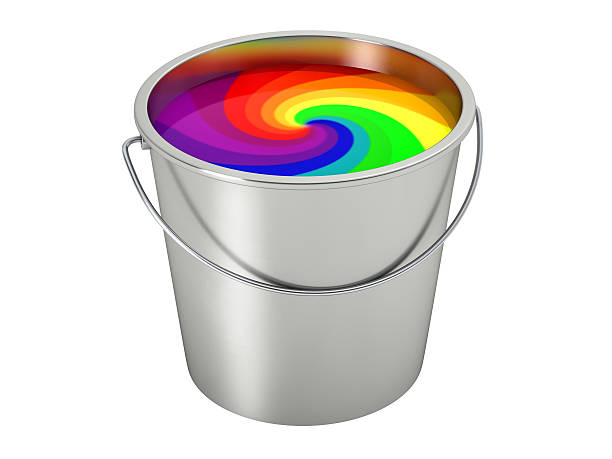istock Paint Bucket - color wheel - isolated on white 492962468