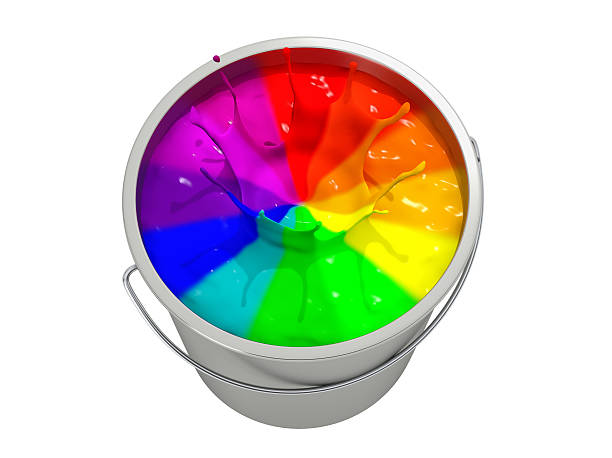 istock Paint Bucket - color wheel - isolated on white 492962548