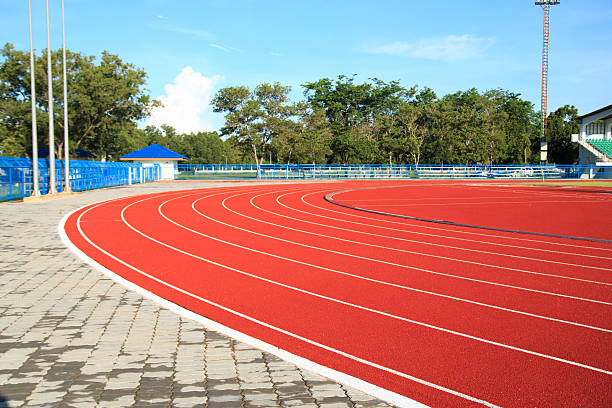 istock Running track  in the morning. 492963033