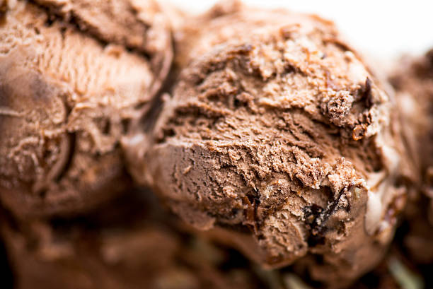 istock Chocolate Ice Cream Scoop with Chocolate Pieces 492964094