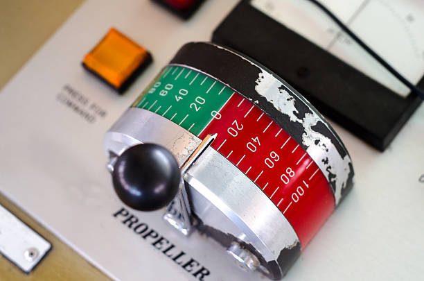 istock at the helm control lever for boat 492964667