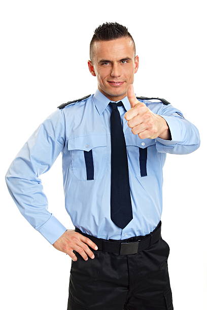 istock Policeman shows you finger up 492965063