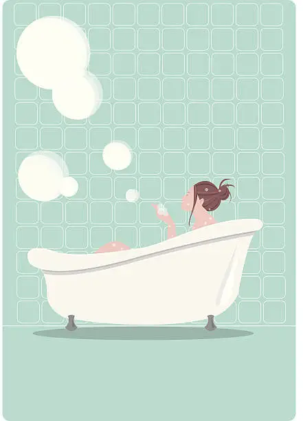 Vector illustration of Bath time