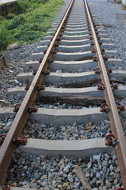 istock Close up of railroad track 492965623