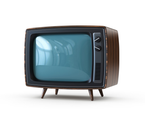Retro TV with clipping path