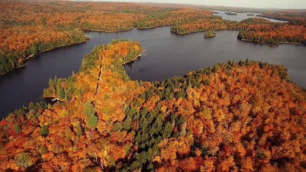 Autumn on the Lakes stock photo