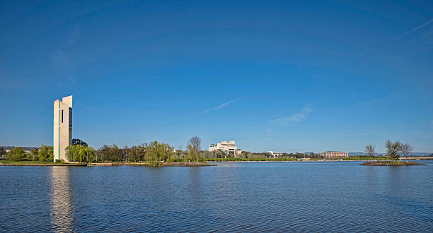 istock Canberra, The Carillon, Bell tower, lake, panorama 492967486