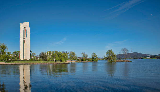 istock Canberra, The Carillon, Bell tower, lake, panorama, hill 492967722