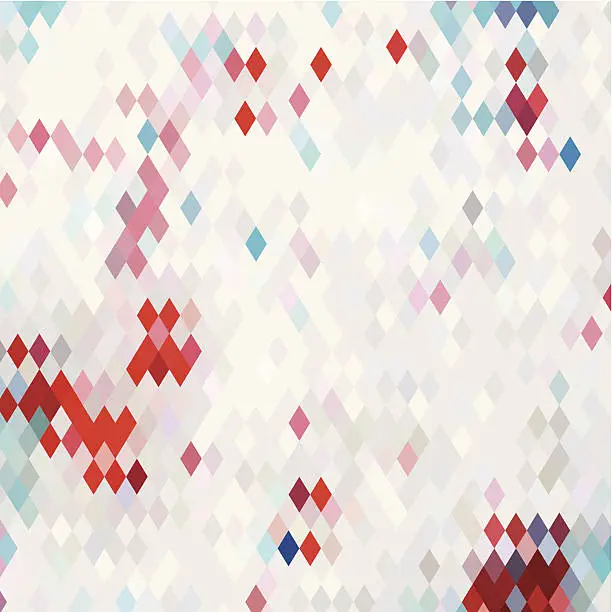 Vector illustration of abstract red rhombus pattern background