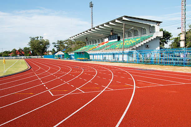 istock Running track  in the morning. 492969029