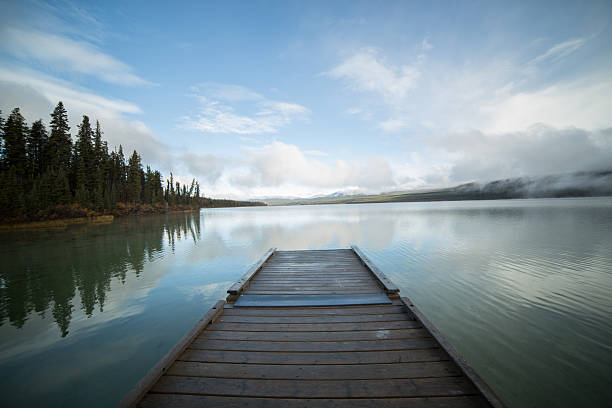istock Wooden pier in Canada 492971240