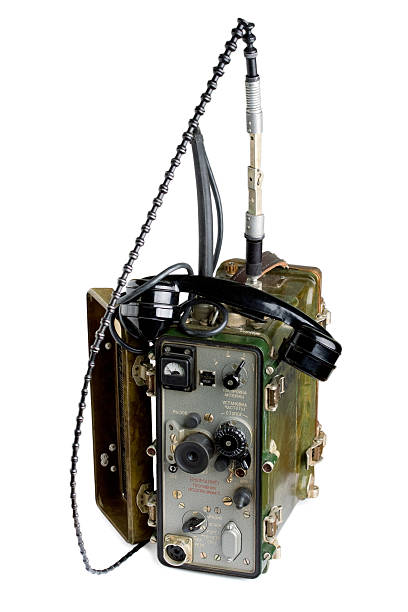 istock Old Russian military radio isolated 492981176
